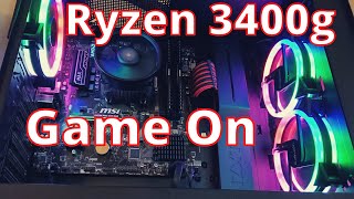 Ryzen 3400g Gaming PC Setup including Monitor for less than 600 [upl. by Morell349]