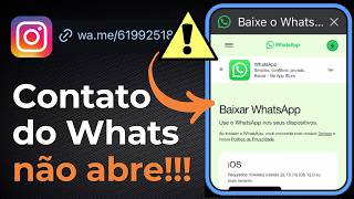 Link de contato do WhatsApp no Instagram não abre e pede para baixar app RESOLVIDO ✅ iPhone IOS [upl. by Emeline550]