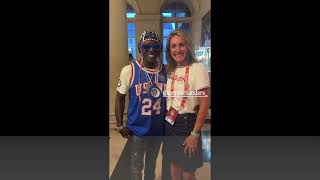 SUMMER SANDERS CARL LEWIS FLAVOR FLAV MEET UP AT OLYMPIC GAMES PARIS 2024 olympics2024 [upl. by Ahsai577]