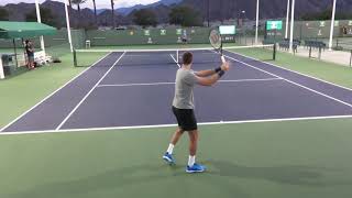 Del Potro practice  Indian Wells 2016 [upl. by Toffey]