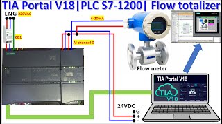 PLC S71200 TIA Poral V18 Flow totalizer programming example [upl. by Hercules565]