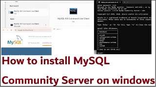 how to install mysql community server on windows 1011 [upl. by Bernhard]