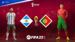 FIFA 23  Argentina vs Portugal  Messi vs Ronaldo  World Cup Semi Final  PS5™ 4K60fps [upl. by Nhguavad]