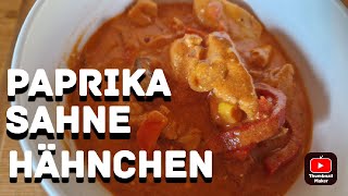 Paprika Sahne Hähnchen ×××sooo lecker bbqsaxe love [upl. by Derzon133]