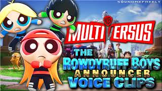 All The Rowdyruff Boys ANNOUNCER Voice Clips • MULTIVERSUS • All Voice Lines • Warner Bros • 2022 [upl. by Booth626]