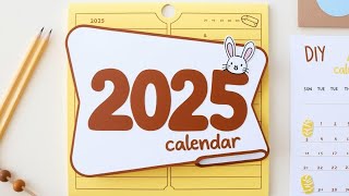 How to make a calendar for 2025 at home  Cute Diy Calendar 2025 🐰 [upl. by Aubin]