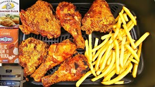 Ninja Woodfire Cold Smoke Air Fryer Fried Chicken Kentucky Kernel Outside Airfryer amp Smoker  Grill [upl. by Amalbena]