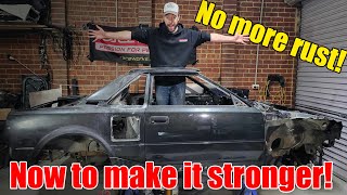 No more rust now to make it stronger  Mk1 MR2 Toyota build [upl. by Nac]