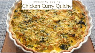 Chicken Curry Quiche  Oriental Recipe [upl. by Llerryt]