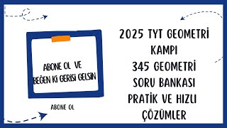 345 TYT GEOMETRİ 2025 ÇÖZÜMLERİ 9Ders💥Üçgende Açılar sayfa 3031🔥ÖSYM Tarzı Yeni Nesil Soru Çözümü [upl. by Acirtap]