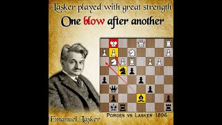 Lasker played with great strength  Porges vs Lasker 1896  Kings Hunt [upl. by Ynobe529]