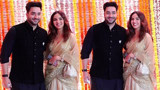 Jasmin Bhasin With Boyfriend Aly Goni At Sandeep Sikand Diwali Party 2024 [upl. by Icak]