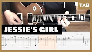 Rick Springfield  Jessies Girl  Guitar Tab  Lesson  Cover  Tutorial [upl. by Mersey]