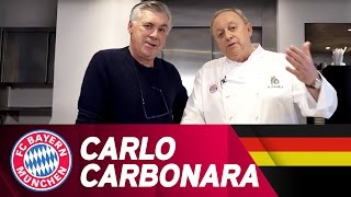 Carbonara à la Carlo Ancelotti  Schuhbeck kocht  FC Bayerntv live [upl. by Nymzaj]