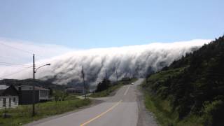 Fog rolling over Long Range Mountains in Lark Harbour Newfoundland [upl. by Warchaw]