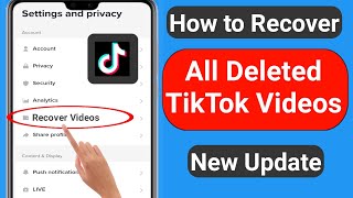 How to Recover My Deleted TikTok Videos New Update 2023  How to recover deleted Tiktok videos [upl. by Kara]