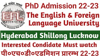 eflu entrance exam 22  eflu entrance exam phd  eflu entrance exam preparation  eflu phd admission [upl. by Lyn]