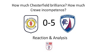 Fivestar Chesterfield thrash disorganised Crewe 🔥  REACTION  Crewe 05 Chesterfield [upl. by Ahsial]