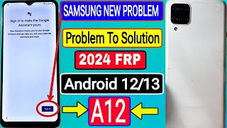 Samsung A12A127F FRP Bypass  A12 Frp Android 1213 Google Account Remove New Trick 2024 [upl. by Sage]