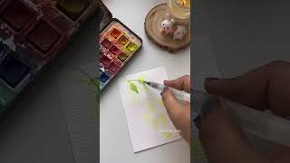 Watercolour leaflets natureart [upl. by Enahpets]