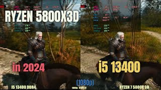 Ryzen 5800x3d vs i5 13400 DDR4 in 2024 [upl. by Moorish210]