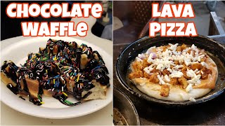 Chocolate Waffle amp Lava Pizza Making On Street [upl. by Salohcin]