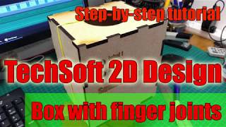 TechSoft 2D Design box with finger joints [upl. by Risley725]