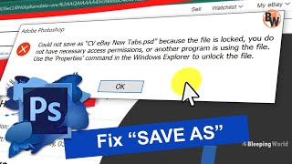 How to fix Photoshop could not save because of a program error [upl. by Chita501]