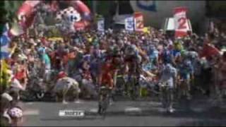 Petacchi wins crashfilled Tour first stage [upl. by Robbert565]