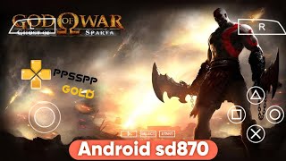 God of war Ghost of Sparta Android testing gameplay sd870 psp [upl. by Akere]