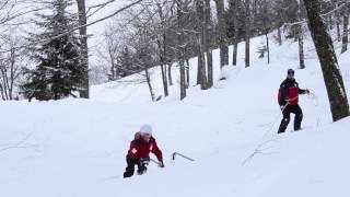 Ski Patrollers Skiing amp Toboggan Work [upl. by Egbert]