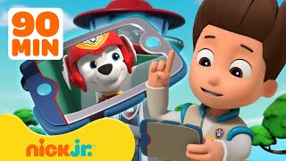 Ryder Calls PAW Patrol Pups to the Lookout Tower 3 w Marshall  90 Minute Compilation  Nick Jr [upl. by Strander]