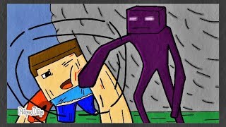 Minecraft Steve VS Herobrine A lenda das 200 Horas  Animação Flipaclip [upl. by Schlessel]