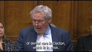 Giles Watling Asks PMs about Dental Care in Clacton [upl. by Amoihc]