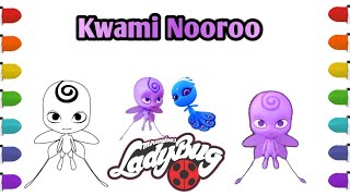 How to Draw Nooroo  Miraculous Ladybug  Easy Drawings  Painting and Coloring for Kids [upl. by Omiseno665]