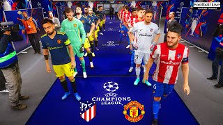 Atletico Madrid vs Manchester United  UEFA Champions League 2022 UCL  Ronaldo vs Atletico PES 2021 [upl. by Queri882]