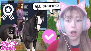 ALL CHAMPS In ONE DAY 🏅😳 Star Stable Challenge [upl. by Anrahc995]