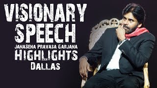 Sri Pawan Kalyan Most Powerful amp Visionary Speech  Dallas  JanaSena Pravasa Garjana [upl. by Paz]