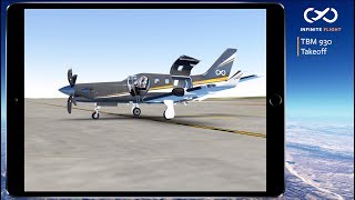 TBM 930 Takeoff Tutorial [upl. by Nothsa]