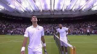 Djokovic hits one of the great returns of all time  Wimbledon 2014 [upl. by Storfer]