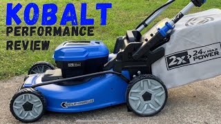 Kobalt 24v max brushless lawn mower action review [upl. by Notfilc]