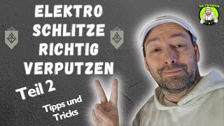 DIY Der richtige Weg um KabelSchlitze mit Rotband zu verputzen Teil 22 [upl. by Issim]