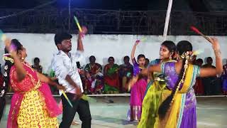 Rangeela maro dholna dandiya performanceMahendar master 9550893702yerravaram village kodad [upl. by Natehc]