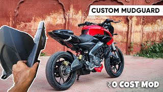 Custom Rear Mudgaurd in Pulsar Ns200  No Cost Modification [upl. by Hathaway228]