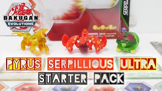 PYRUS SERPILLIOUS SMAUG ULTRA Starter Pack  Bakugan Evolutions  BAKUGAN UNBOX [upl. by Nehepts196]