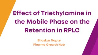 Effect of Triethylamine in the Mobile Phase on the Retention in RPLC [upl. by Latoniah13]