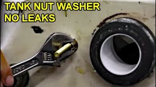 Toilet Tank Bowl Leaks at Bolts Nut Washer  Slow Drip  20 Minute Fix [upl. by Gasser]