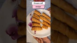 cream roll recipe shorts homemade trending [upl. by Anoik]