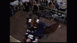 Public enemy vs the gangstas in a extreme rules match at ECW hardcore heaven [upl. by Idnerb120]