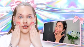 I Tried Kylie Jenners VOGUE Makeup Routine  NikkieTutorials [upl. by Yenittirb]